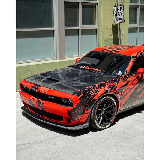 2015-2023 Challenger Hellcat Carbon Fiber Hood OEM Style