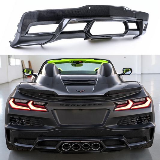 Corvette C8 Z06 / E-Ray Dry Carbon Fiber Rear Diffuser - Type OE+