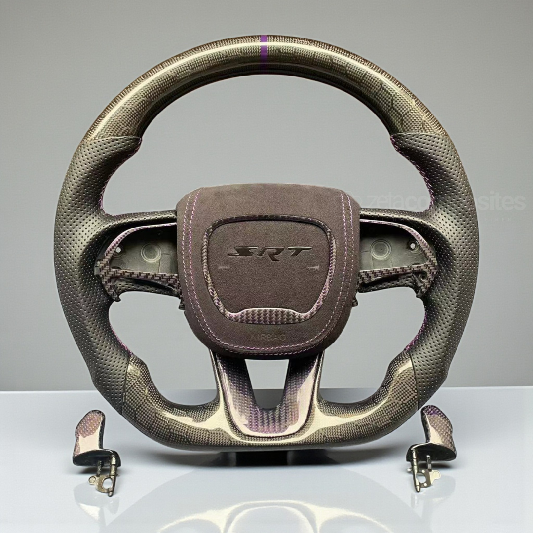 Custom Carbon Fiber Steering Wheel for Dodge Charger Challenger Jeep Durango