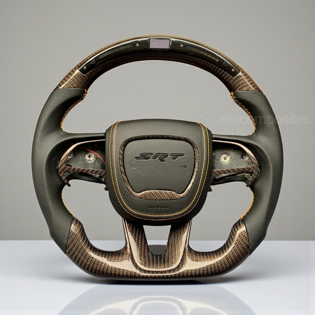 Custom Carbon Fiber Steering Wheel for Dodge Charger Challenger Jeep Durango