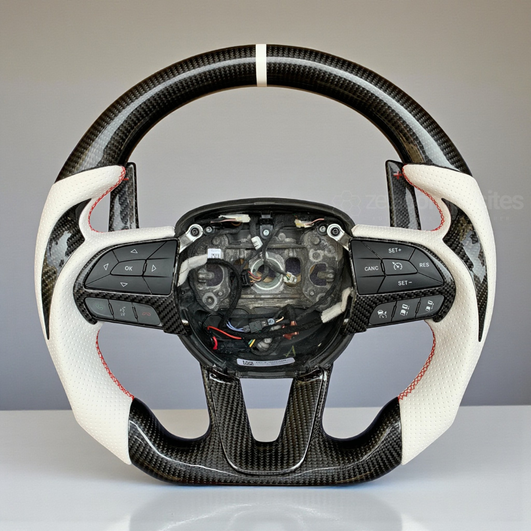 Custom Carbon Fiber Steering Wheel for Dodge Charger Challenger Jeep Durango