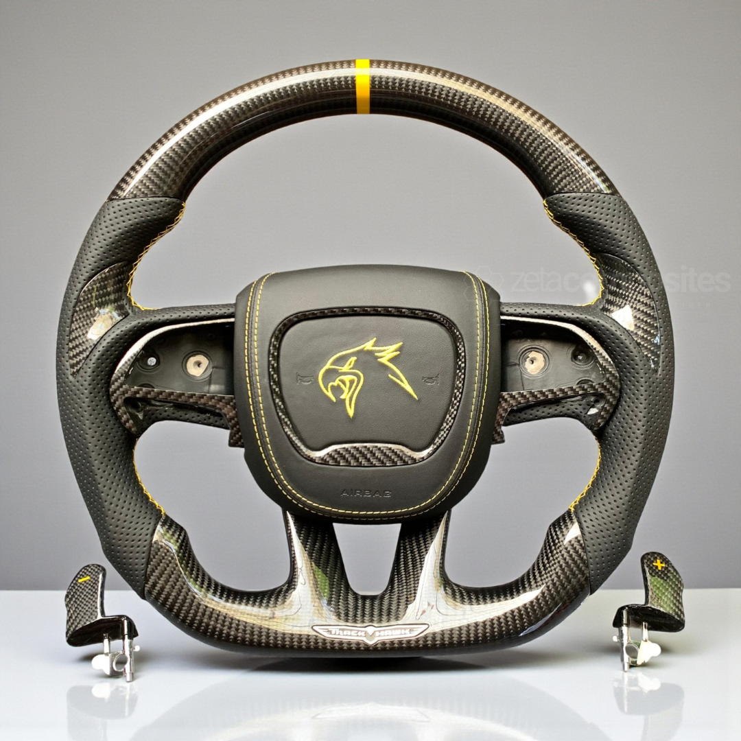 Custom Carbon Fiber Steering Wheel for Dodge Charger Challenger Jeep Durango