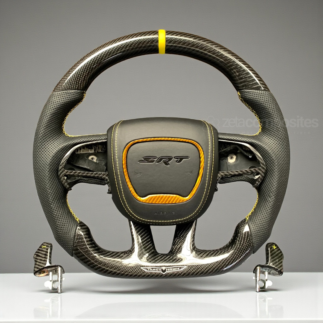 Custom Carbon Fiber Steering Wheel for Dodge Charger Challenger Jeep Durango