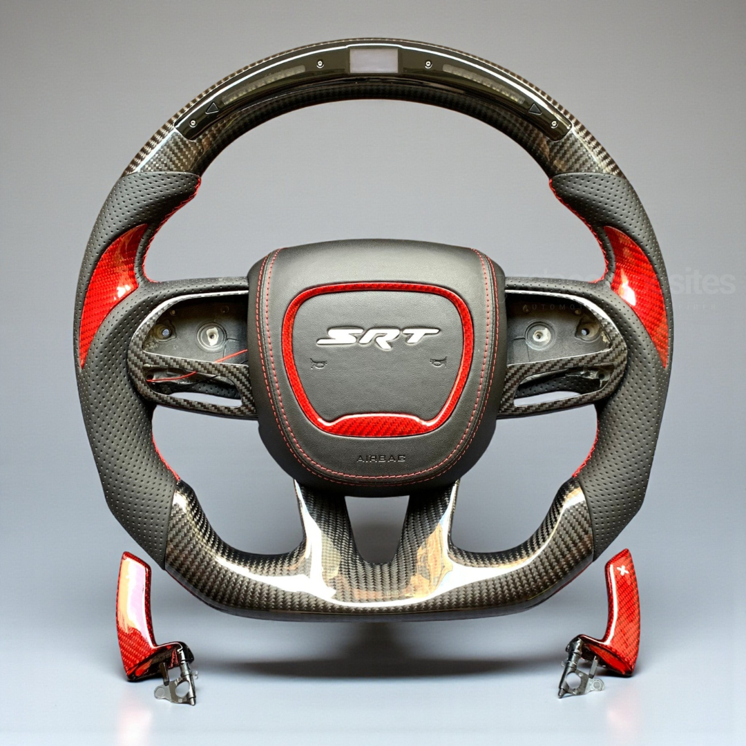 Custom Carbon Fiber Steering Wheel for Dodge Charger Challenger Jeep Durango