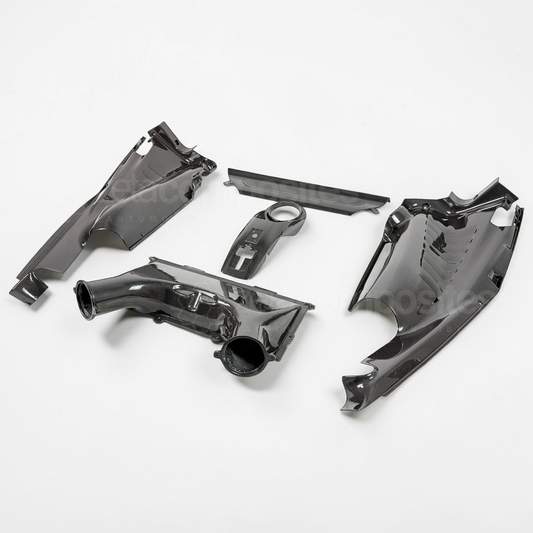 Ferrari 488 GTB Carbon Fiber Engine Bay Panels Replacement Kit