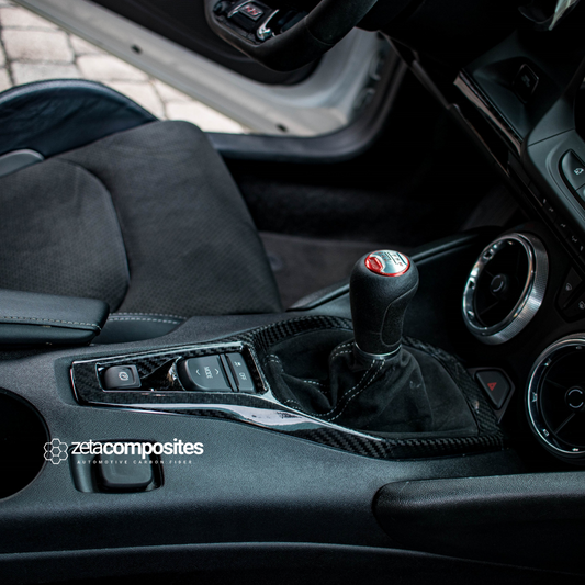 Carbon Fiber Shifter Bezel Cover for 6th Gen Camaro RS | SS | ZL1