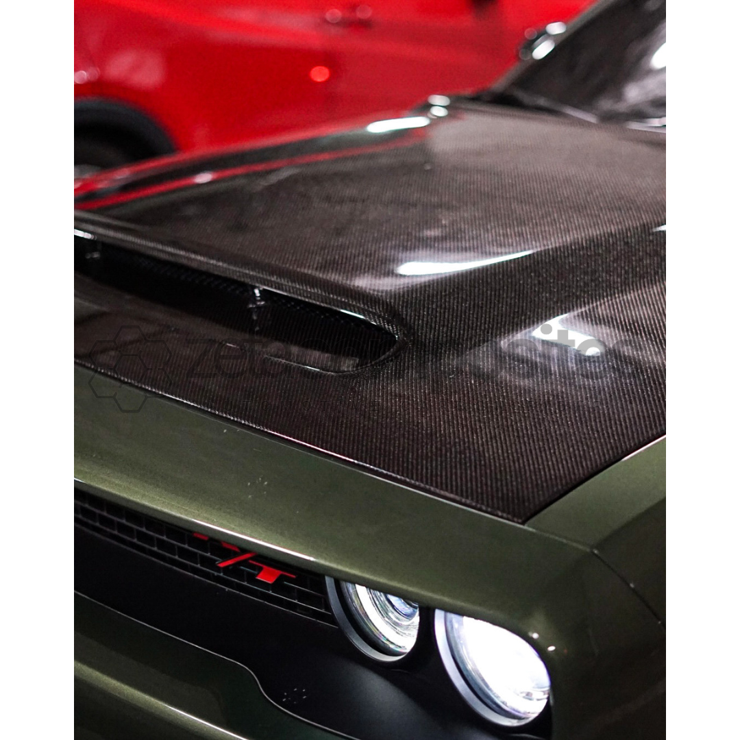 2015+ Dodge Challenger Carbon Fiber Demon Hood OEM Fitment