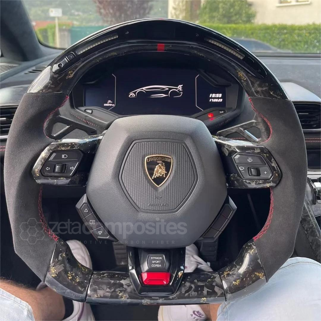 2015'+ Lamborghini Huracan Custom Carbon Fiber Steering Wheel