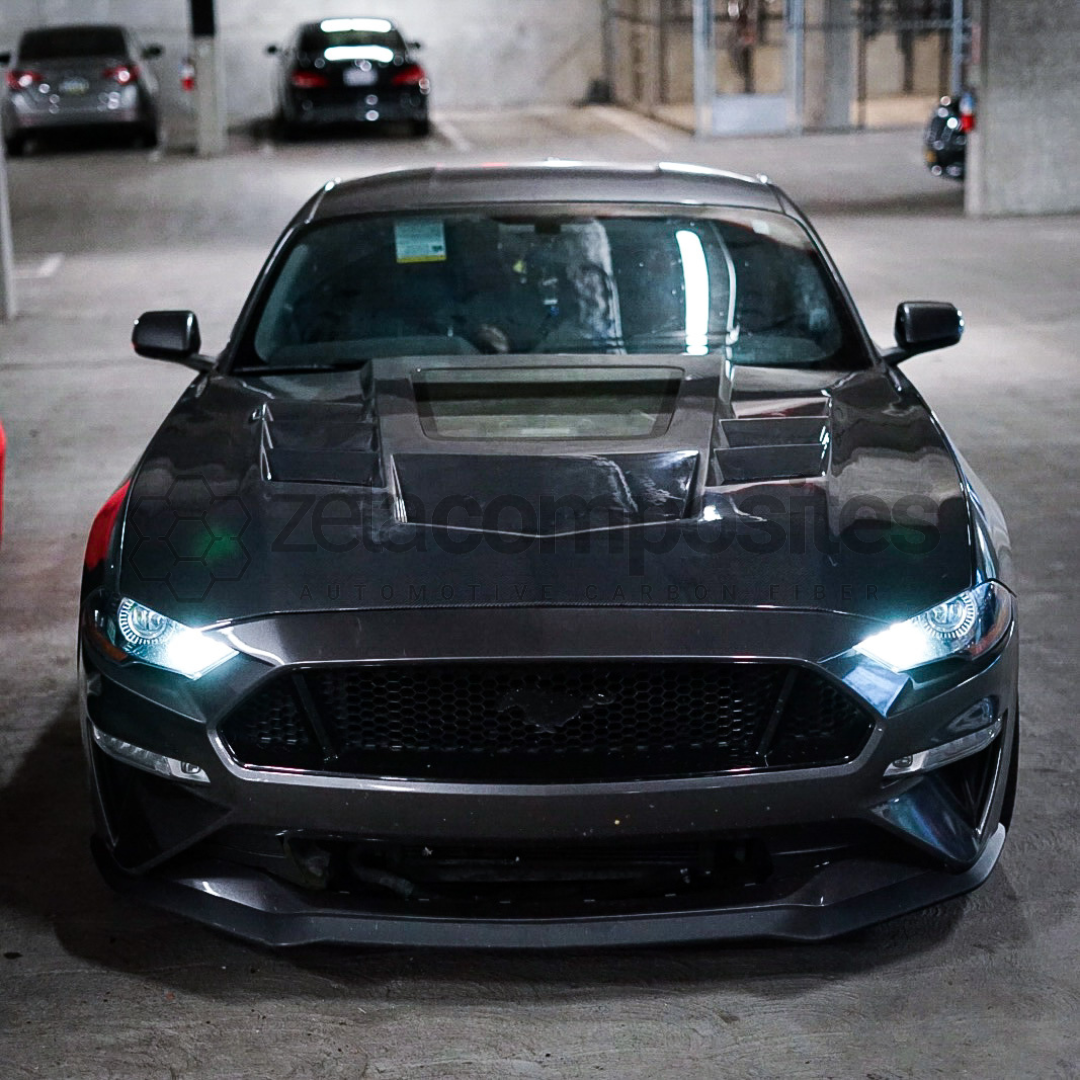 2018+ Mustang Carbon Fiber Zr1 Style Classic Window Hood