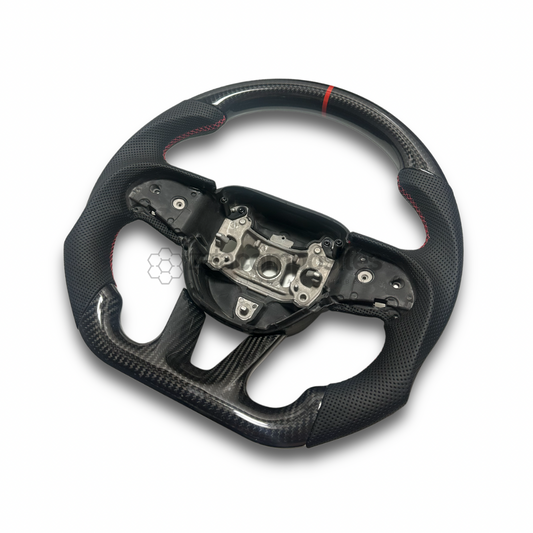 2015-2023 Dodge Charger Challenger Carbon Fiber Steering Wheel Prebuilt Ready to Ship