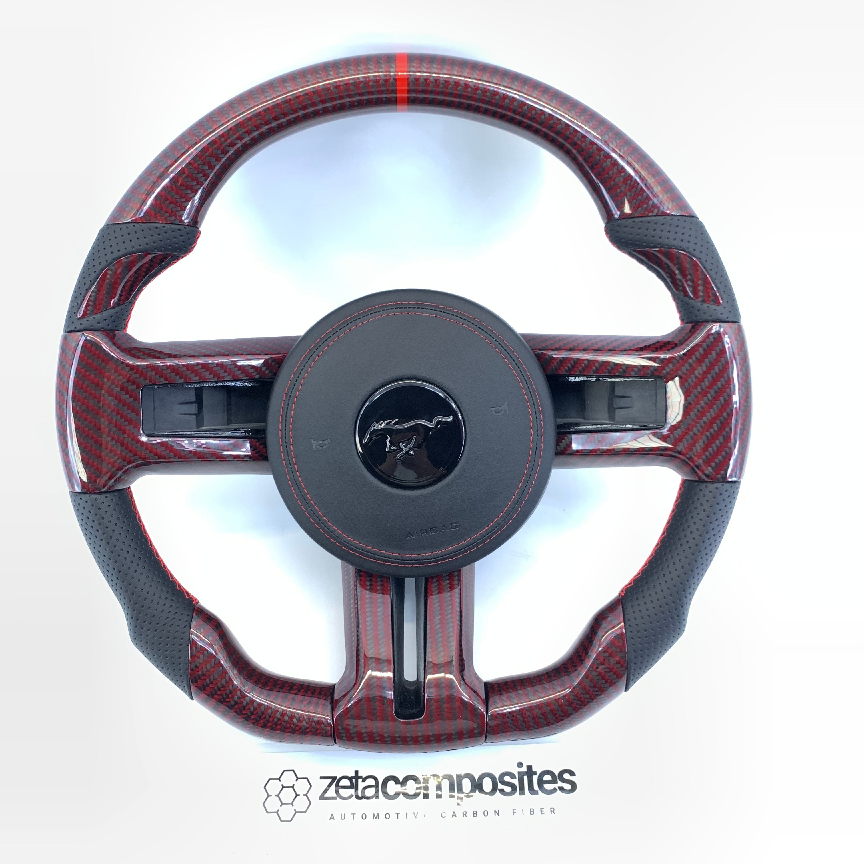 2010-2014 Mustang Carbon Fiber Steering Wheel Customizable Premium