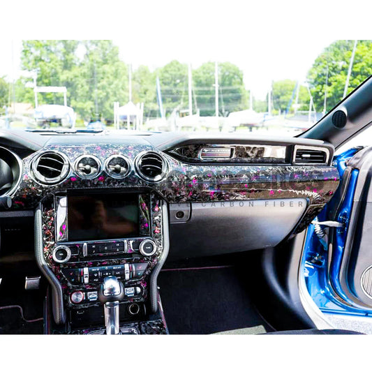 ONGOING DISCONTINUATION SALE - 2015-2023 Mustang Carbon Fiber Dash Soft Overlay