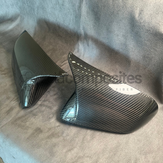 Mustang M Style Carbon Fiber Mirror Covers Pair 2015-2024 S550 S650