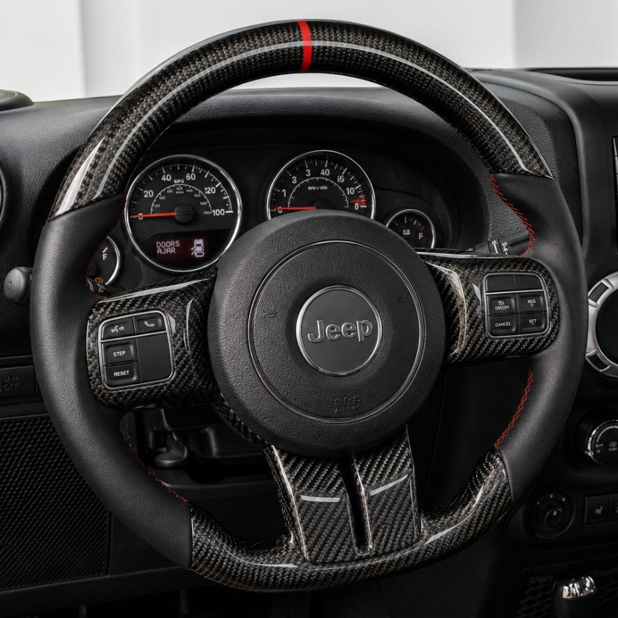 Carbon Fiber Steering Wheel for Jeep Wrangler / Patriot / Compass