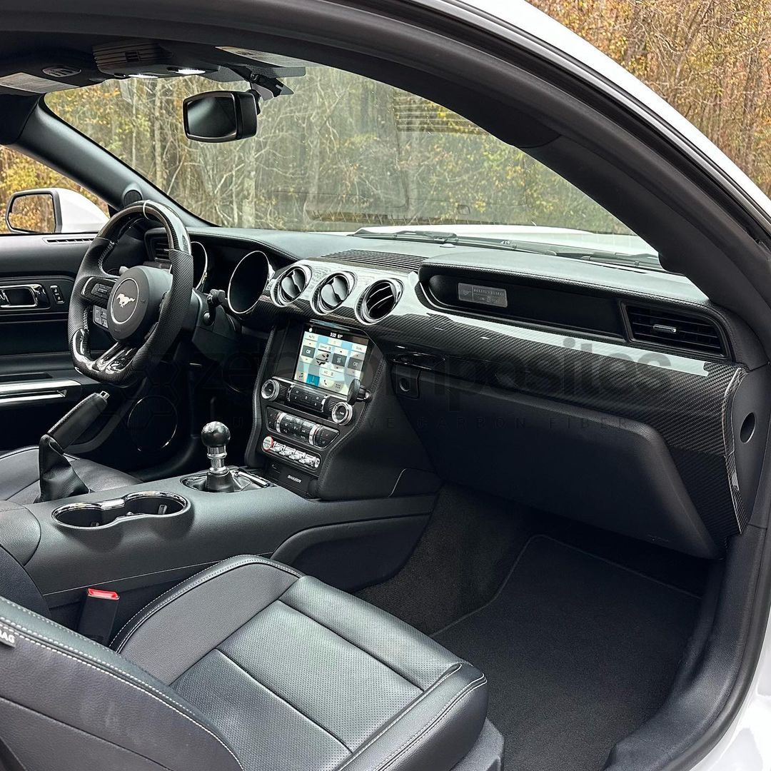 2015-2023 Mustang Carbon Fiber Dash Interior Kit Trim Full Coverage