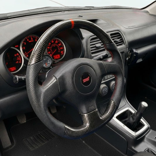 (2005'-2007') WRX STI Impreza Carbon Fiber Steering Wheel