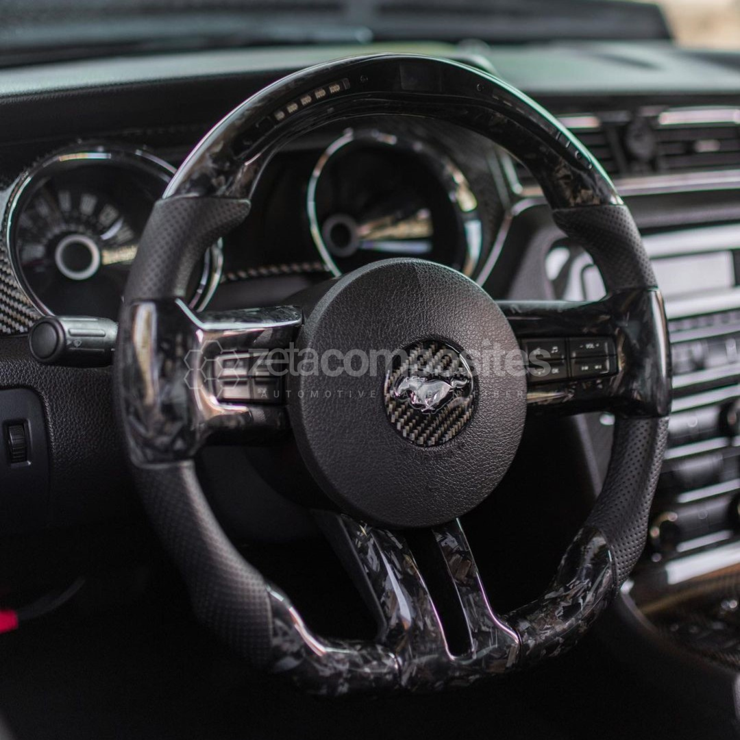 Forged carbon fiber steering wheel deals mustang