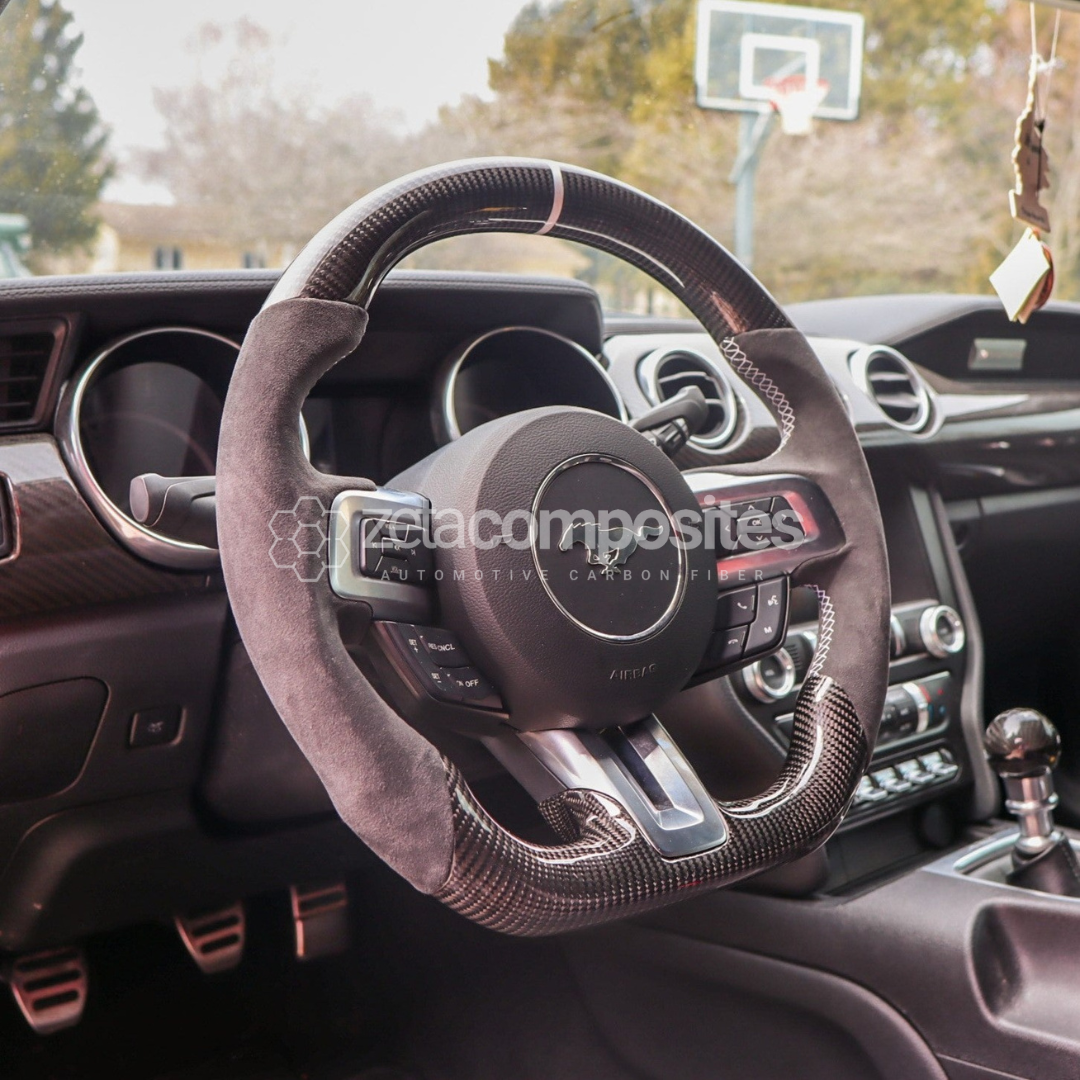 Auto Lenkradabdeckung Trim für Ford Mustang 2015-2023,Carbon