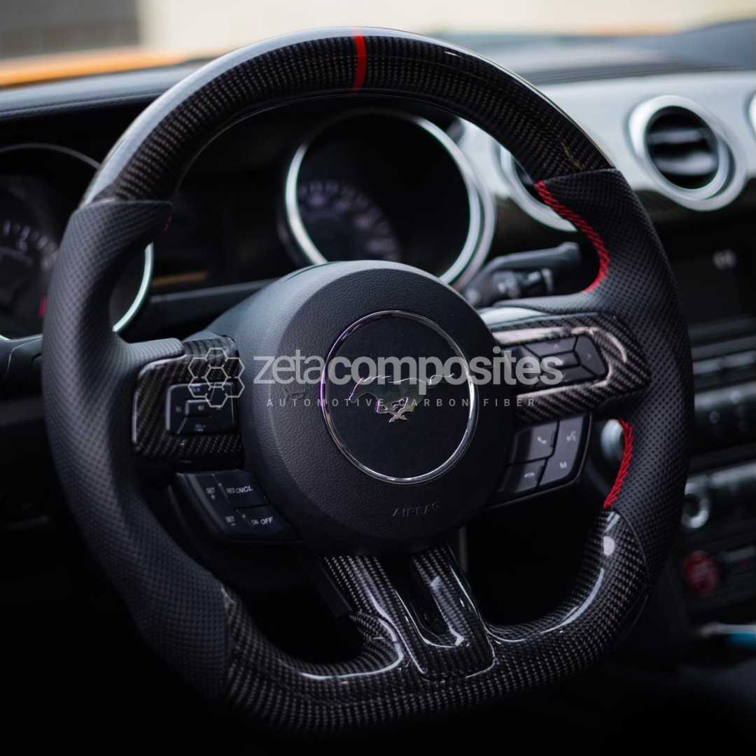 2015 mustang carbon fiber steering wheel deals
