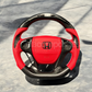 Carbon Fiber Steering Wheel for 9th Gen Accord (With Carbon Button Frames)