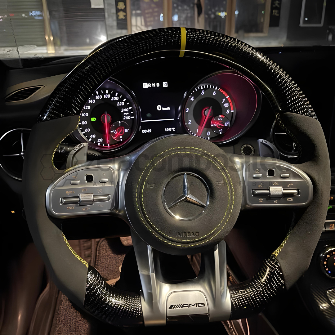 2018+ Mercedes Benz AMG Carbon Fiber Steering Wheel Custom