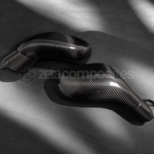 C6 Corvette Carbon Fiber Mirrors Caps Covers Set