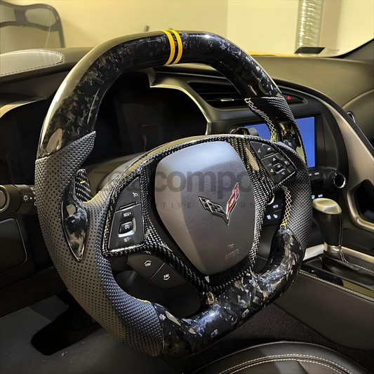 Custom Carbon Fiber Steering Wheel C7 Corvette Stingray/Z06/Grand Sport 2014-2019