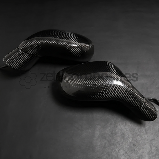 C6 Corvette Carbon Fiber Mirror Housing Cap Cover Set