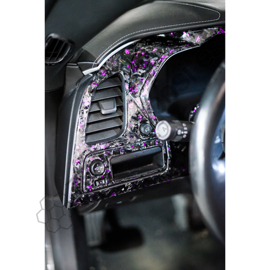 forged carbon fiber purple flakes c7 interior kit
