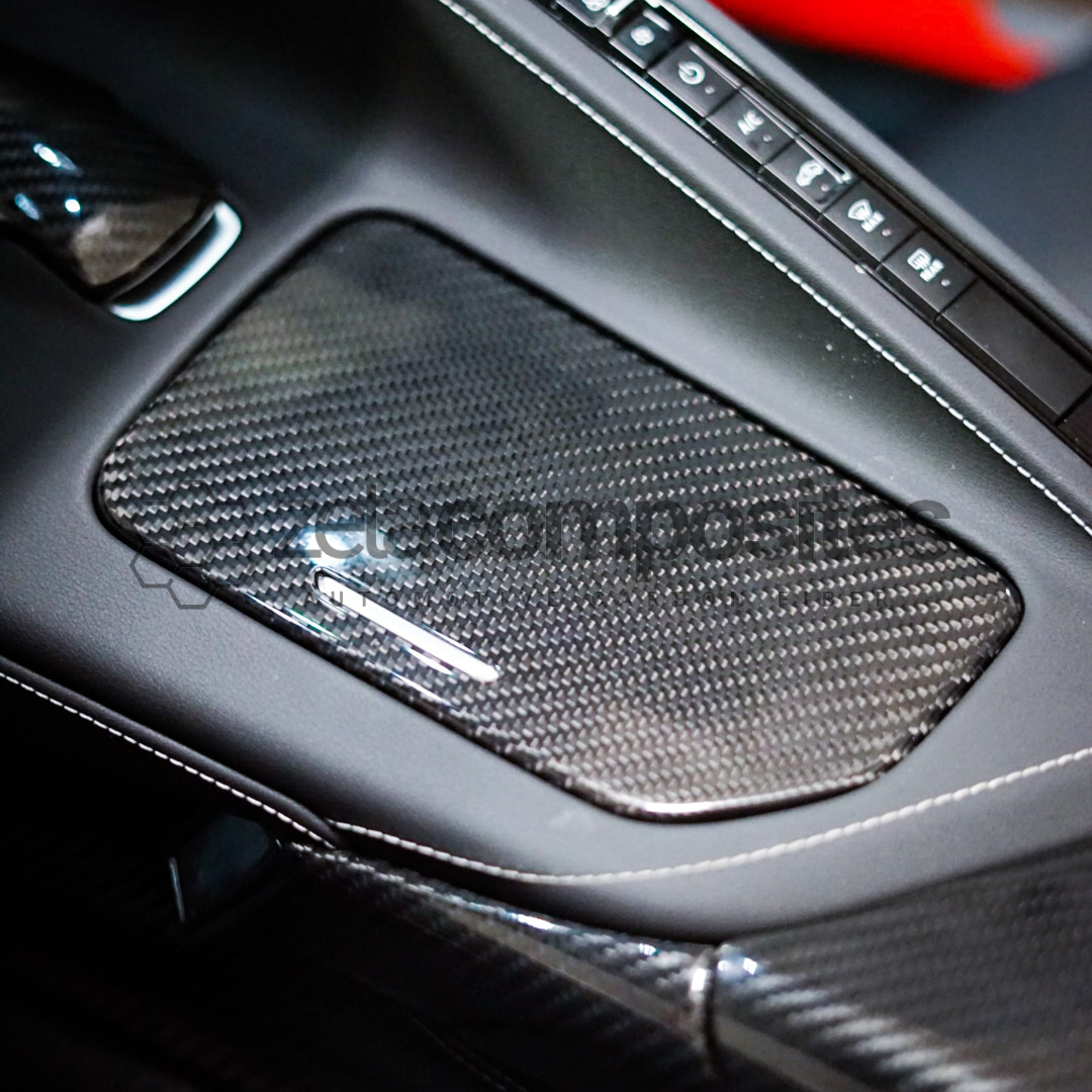 Carbon Fiber Cup Holder Cover C8 Corvette