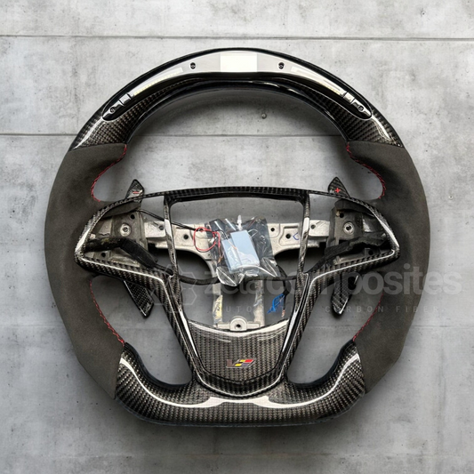 Cadillac V3 CTS ATS Carbon Fiber Steering Wheel Customizable (14' - 20')