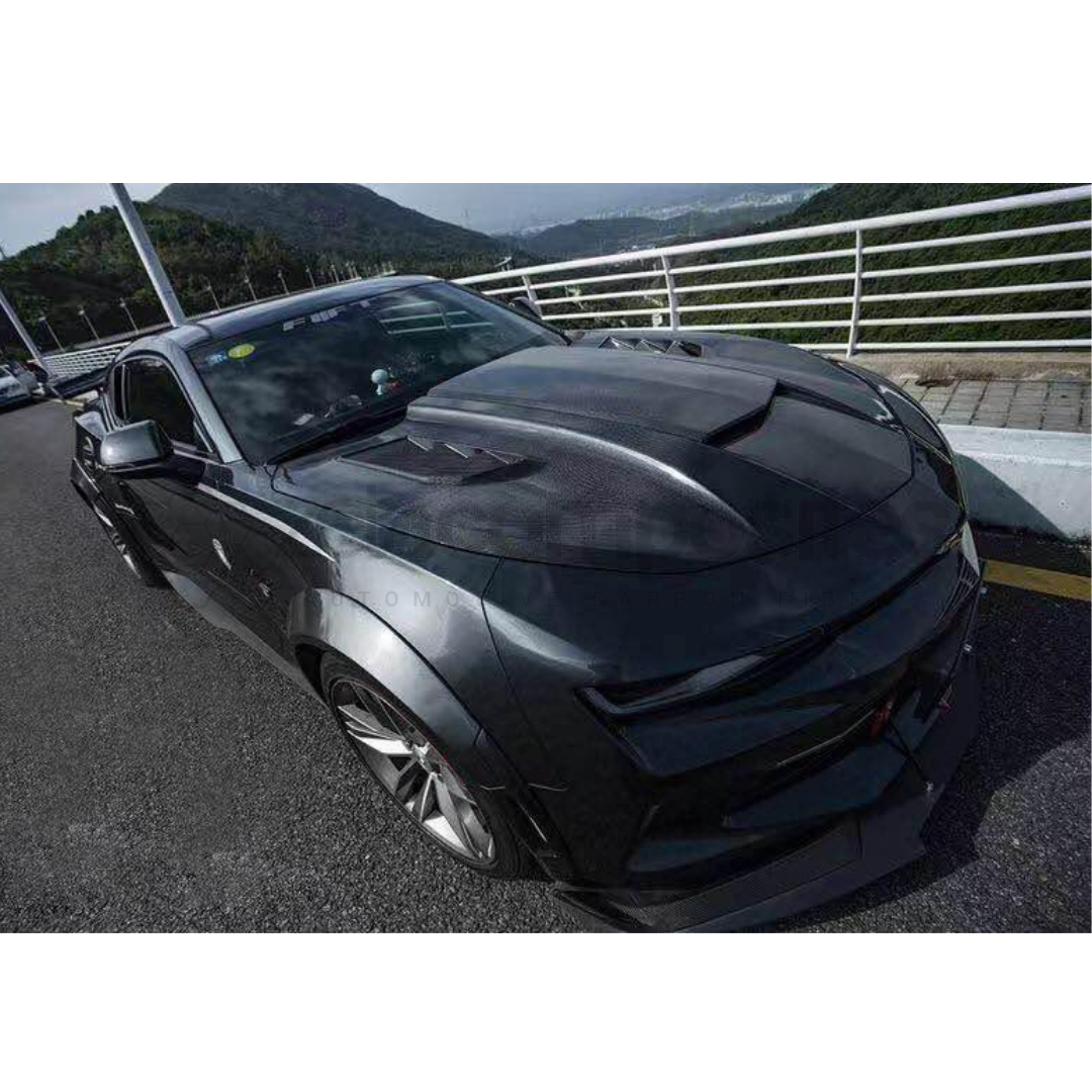 2016-2018 Camaro Carbon Fiber Triple Vented Hood