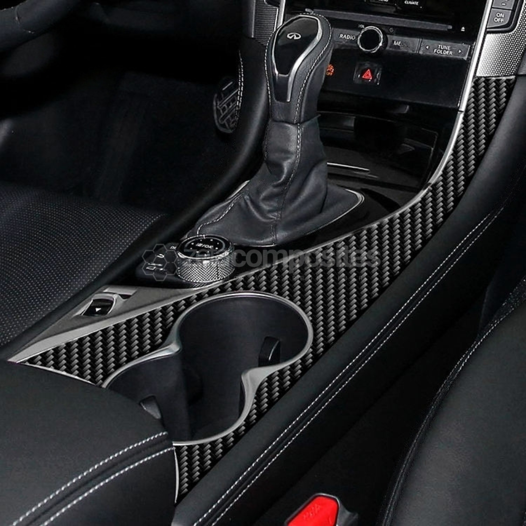 Infiniti Q50 Carbon Fiber Center Console Trim