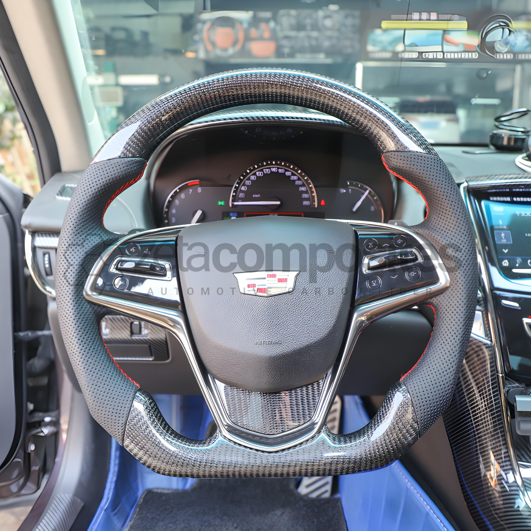 Cadillac V3 CTS ATS Carbon Fiber Steering Wheel Customizable (14' - 20')