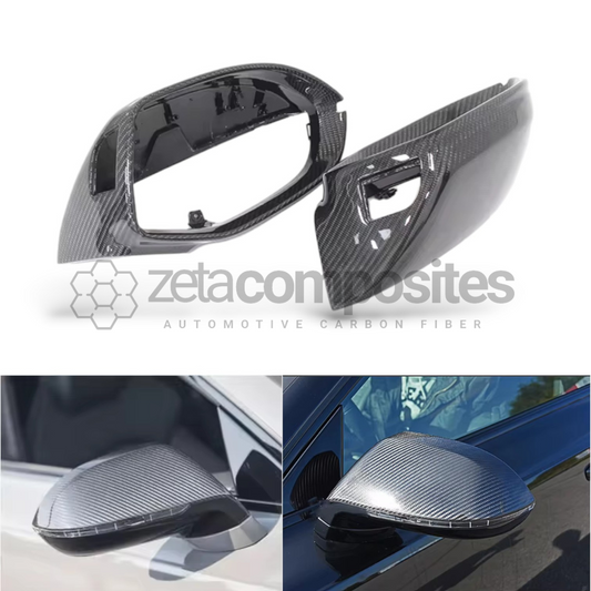 2011-2018 Audi RS7 Carbon Fiber Mirror Cap Replacement Set