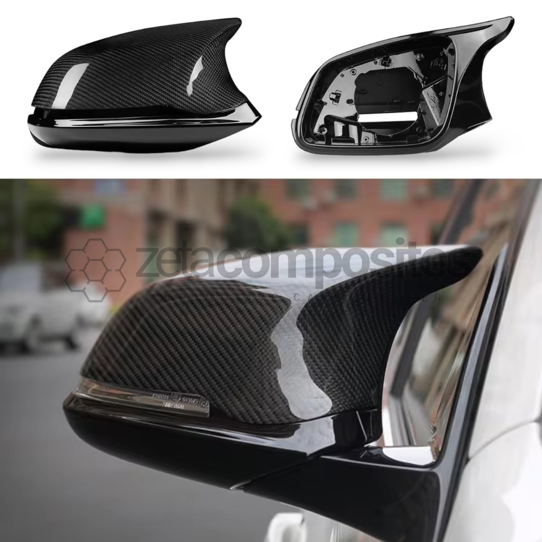 2013-2020 BMW Carbon Fiber Mirror Cap Replacement Housing Set