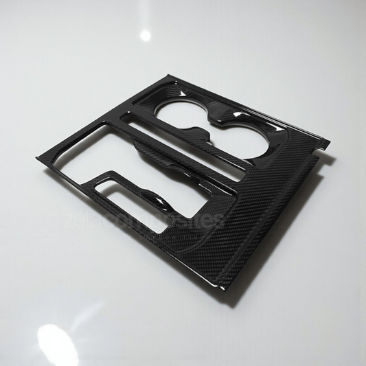 Carbon Fiber Cup Holder Shifter Bezel Cover for F150 (2021'+)