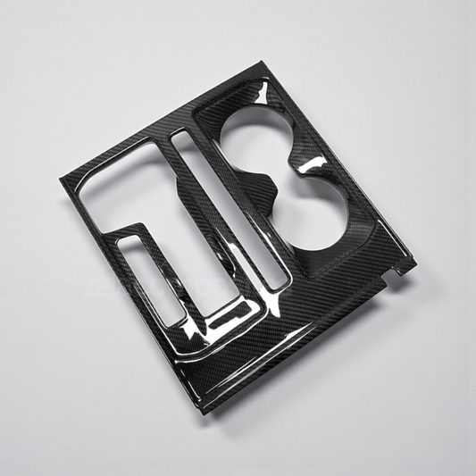 Carbon Fiber Cup Holder Shifter Bezel Cover for F150 (2021'+)