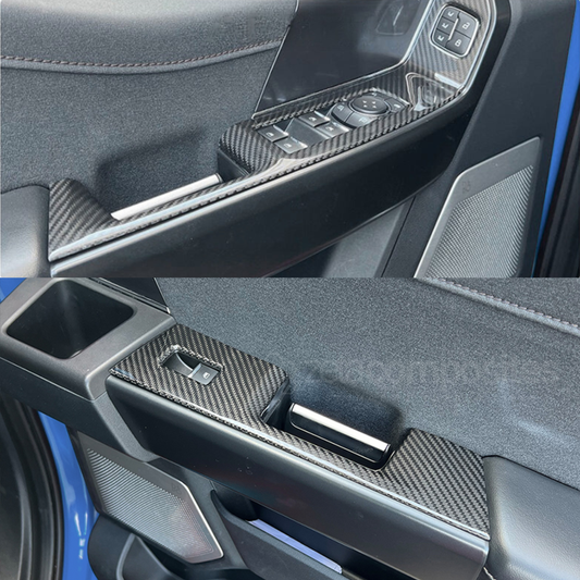 Real Carbon Fiber Door Trim Covers for 2021+ F150