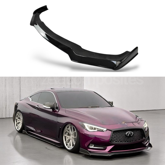 Carbon Fiber Front Lip For Infiniti Q50 and Q60