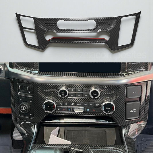 Real Carbon Fiber Lower Control Panel Cover for F150 (2021'+)