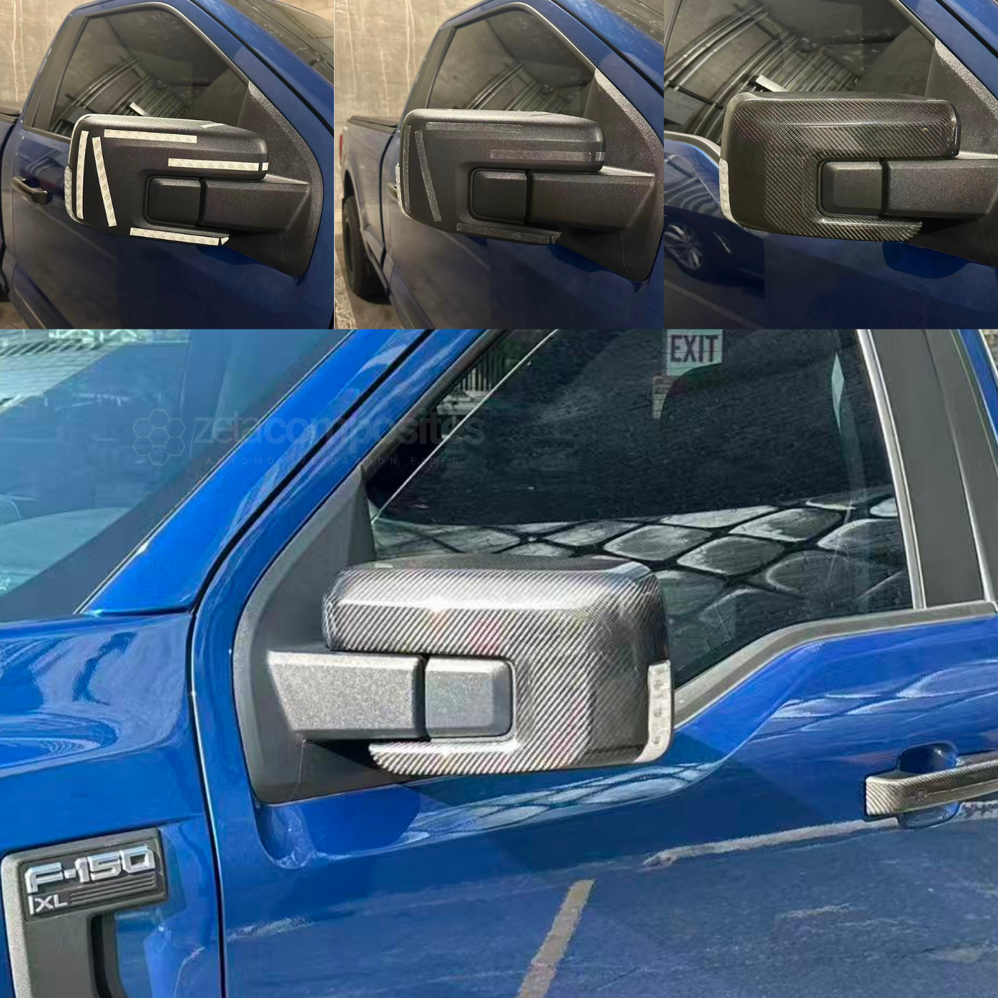 (2021'+) F150 Carbon Fiber Mirror Cap Covers