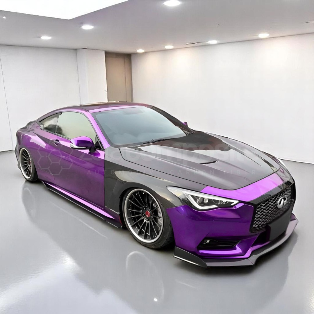 Carbon Fiber Fenders with Side Vents for Infiniti Q50 and Q60