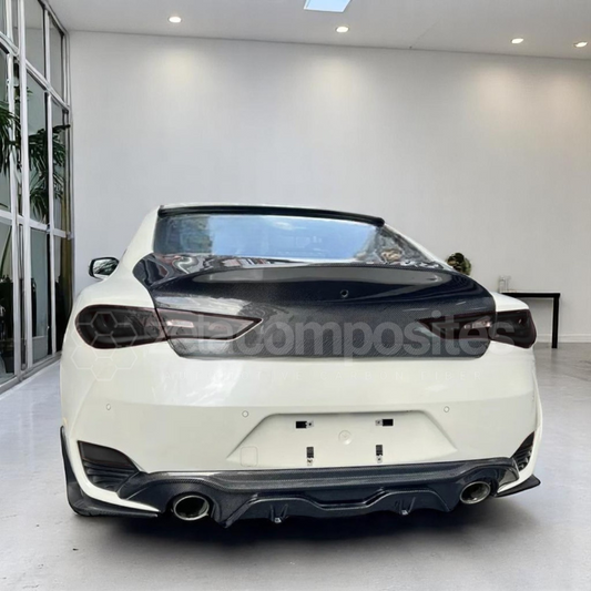 Carbon Fiber Diffuser and Rear Skirts for Infiniti Q60