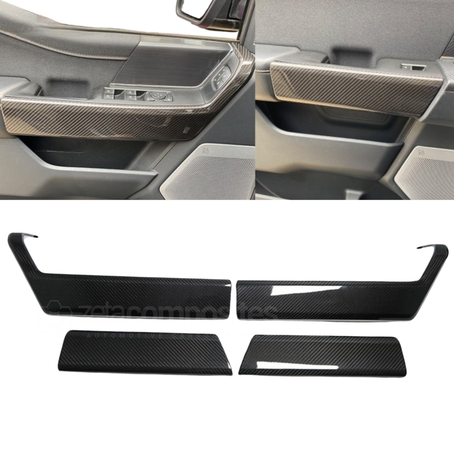 Carbon Fiber Door Panel Cover for F150 (2021'+)