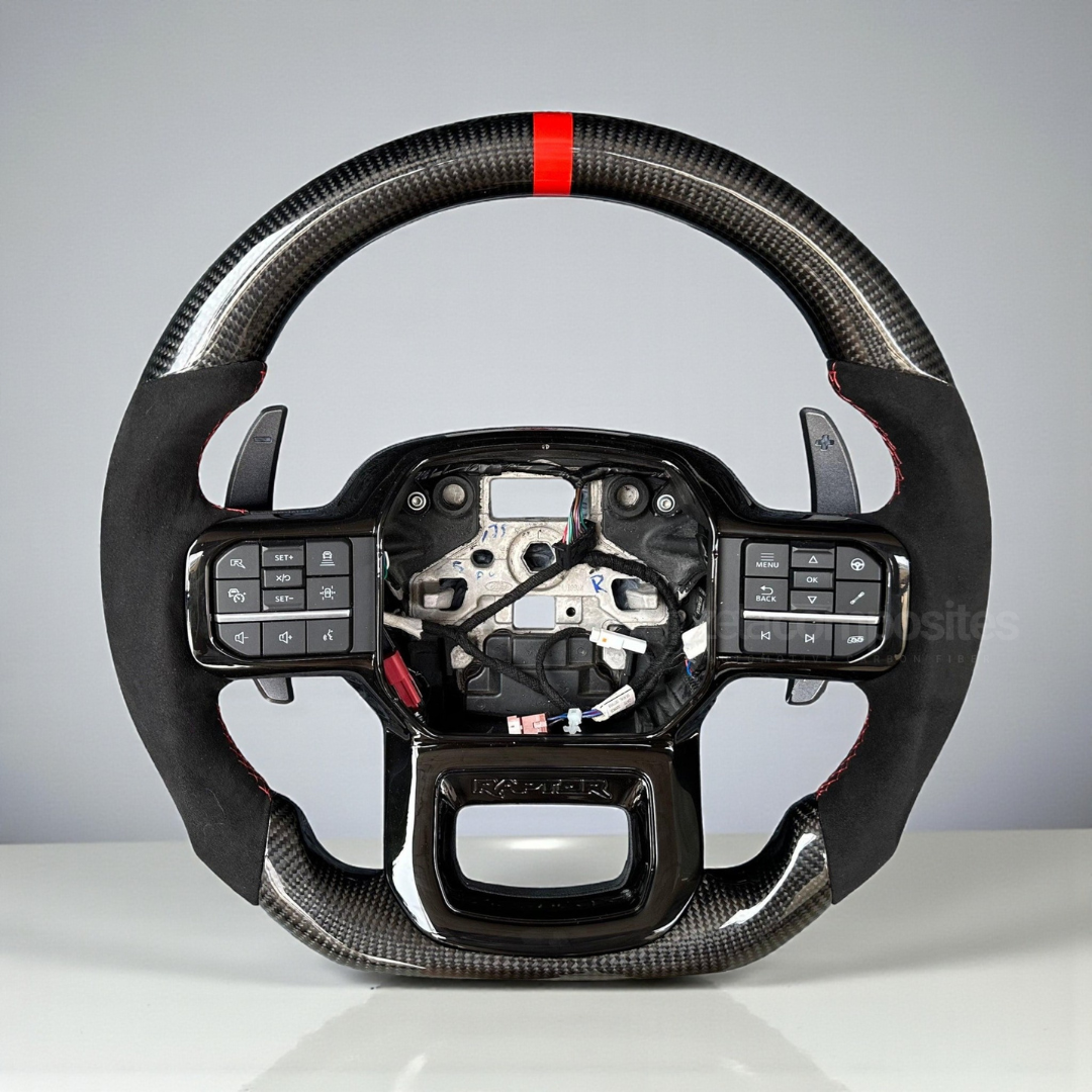 Carbon Fiber Steering Wheel for Ford F150 / Raptor 2021+