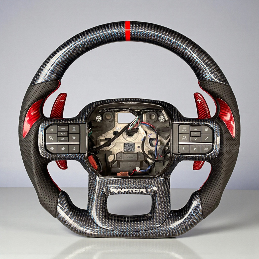 Carbon Fiber Steering Wheel for Ford F150 / Raptor 2021+