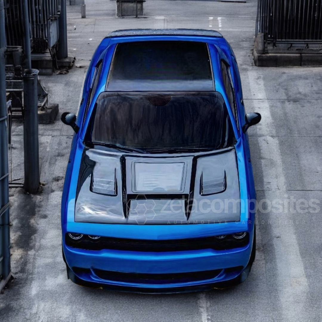 2015'-2023' Challenger Carbon Fiber Window Hood - Zr1 Style