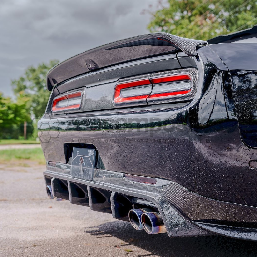 Carbon Fiber Dodge Challenger Diffuser Hellcat OE+ Style (15'-23 ...
