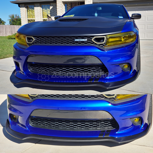 carbon fiber front bumper dodge charger